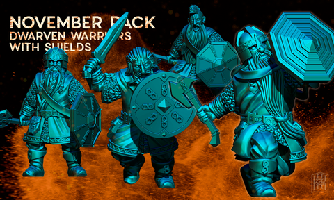 Exiled Dwarves - Dwarven Shield Warriors