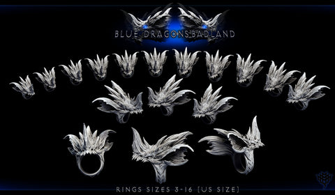 Blue Dragon Rings