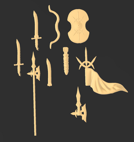 Warriors of the East - Weapons set