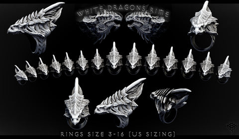 White Dragon Rings