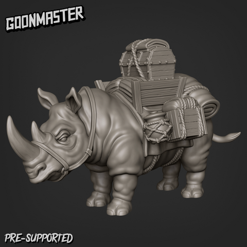 Rhino (w/Rider & Wagon)